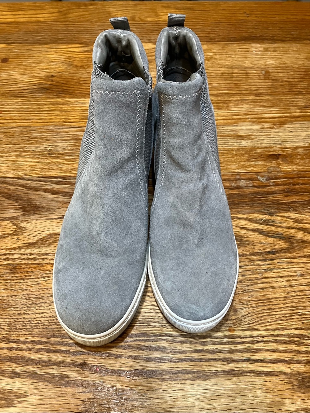 Steve Madden Grey Suede Chukka Slip-On Boots